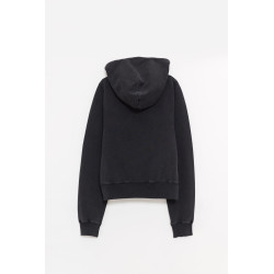 MARTINE ROSE BLACK SHRUNKEN HOODIE